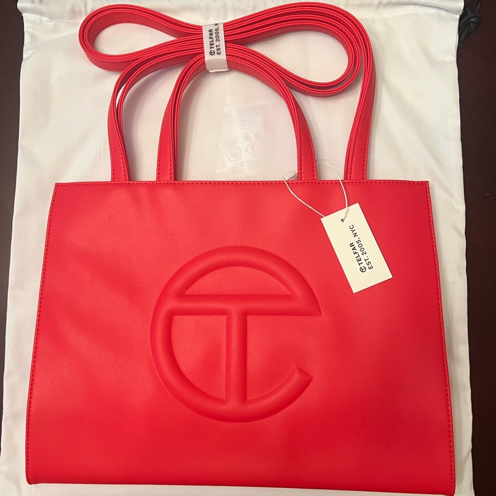 Red Telfar Medium Shopping Bag - Brand new